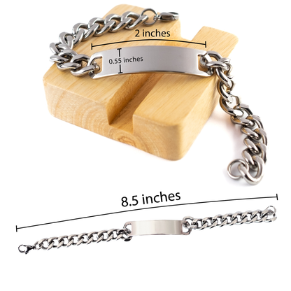 Akita Inu Dog Mom Bracelet, Gifts, Cuban Chain Stainless Steel Bracelet, Christmas, Stocking Stuffer