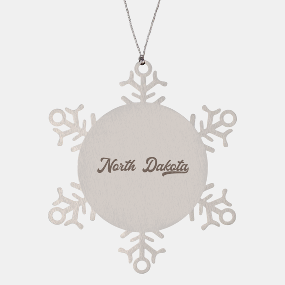 North Dakota ND Pride Moving Away Ornament, Gifts, Snowflake Ornament, Christmas, Stocking Stuffer