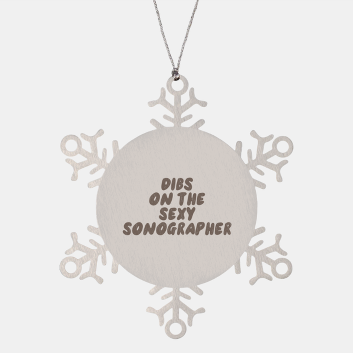 Sonographer Sonography Wife Husband Boyfriend Girlfriend Ornament, Gifts, Snowflake Ornament, Christmas, Stocking Stuffer