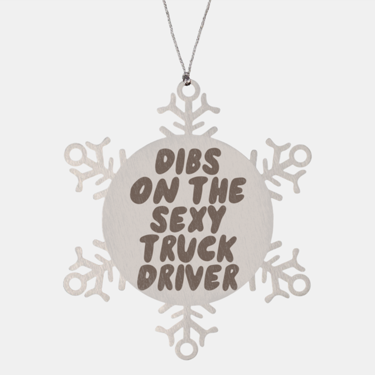 Truck driver Wife Husband Boyfriend Girlfriend Ornament, Gifts, Snowflake Ornament, Christmas, Stocking Stuffer