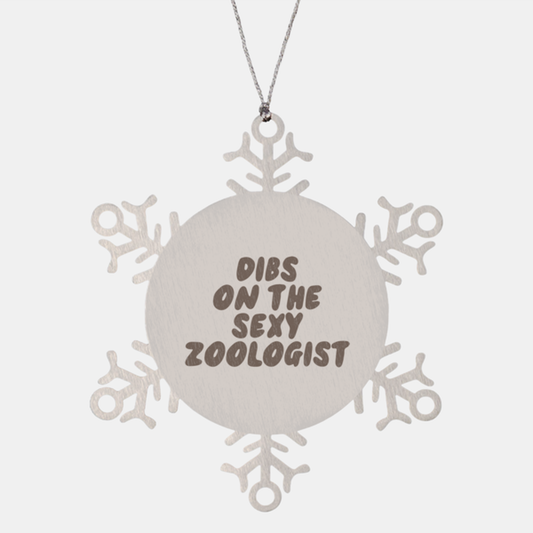 Zoologist Zoology Wife Husband Boyfriend Girlfriend Ornament, Gifts, Snowflake Ornament, Christmas, Stocking Stuffer