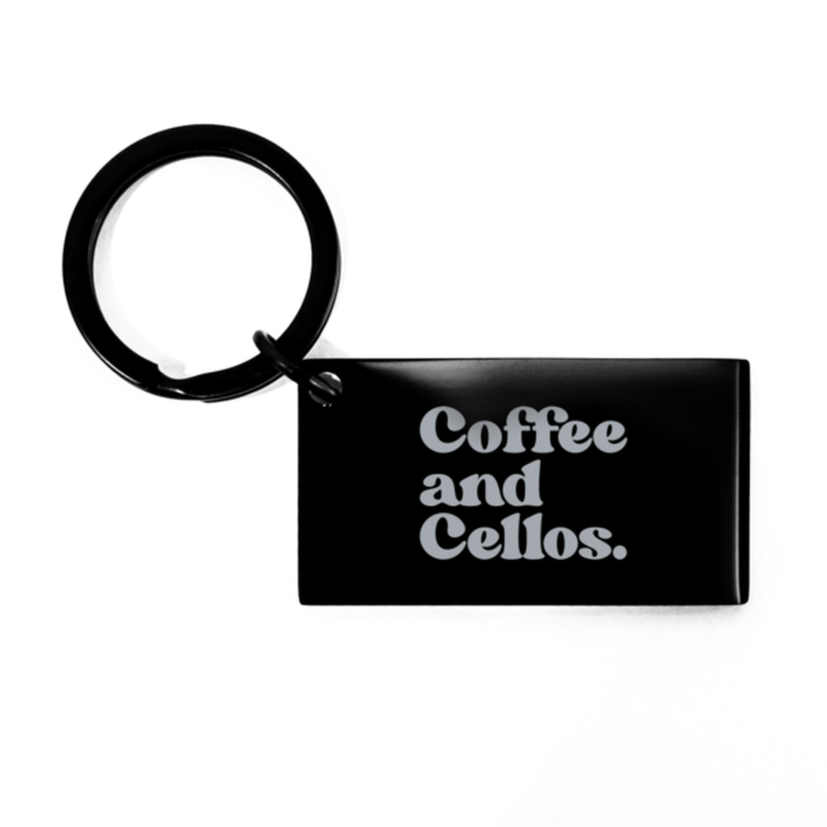 Cello 70s 1970s Cellist Keychain, Gifts, Car House Key Ring Chain, Christmas, Stocking Stuffer