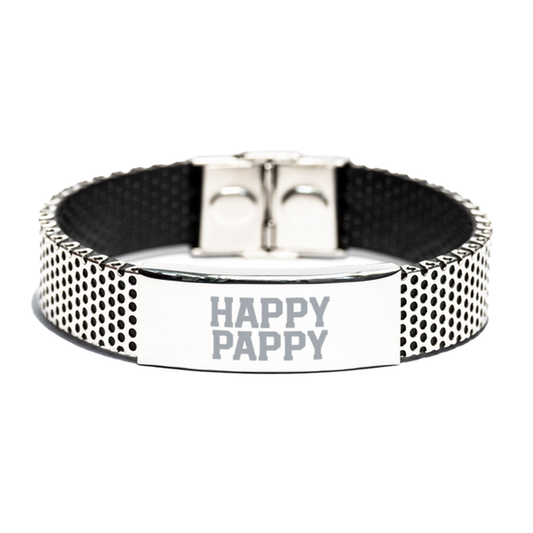 Pappy Grandpa Grandad Grandfather Bracelet, Gifts, Stainless Steel Bracelet, Christmas, Stocking Stuffer