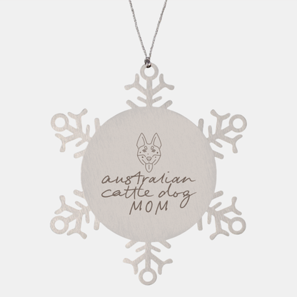 Australian cattle dog Dog Mom Ornament, Gifts, Snowflake Ornament, Christmas, Stocking Stuffer