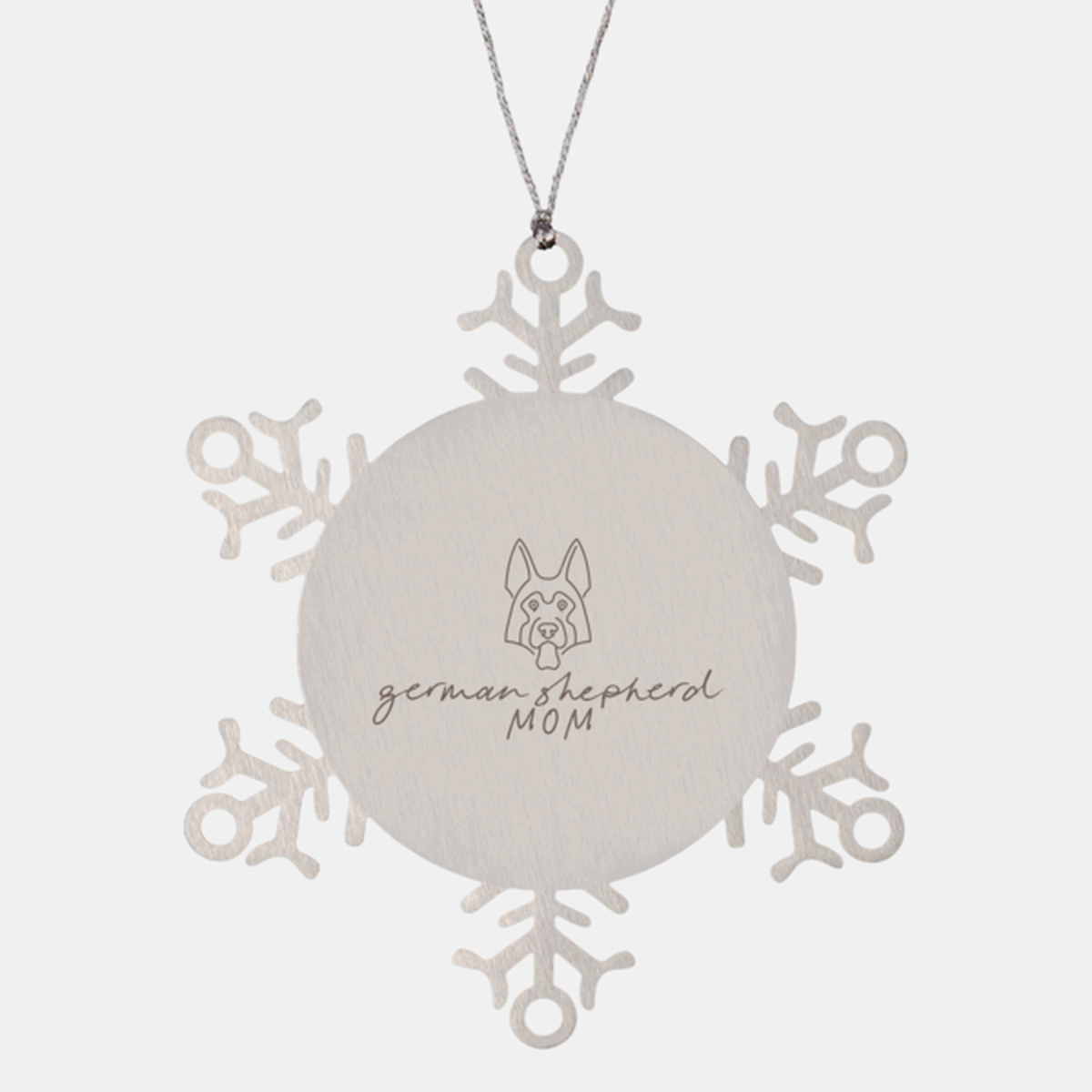 German shepherd Dog Mom Ornament, Gifts, Snowflake Ornament, Christmas, Stocking Stuffer