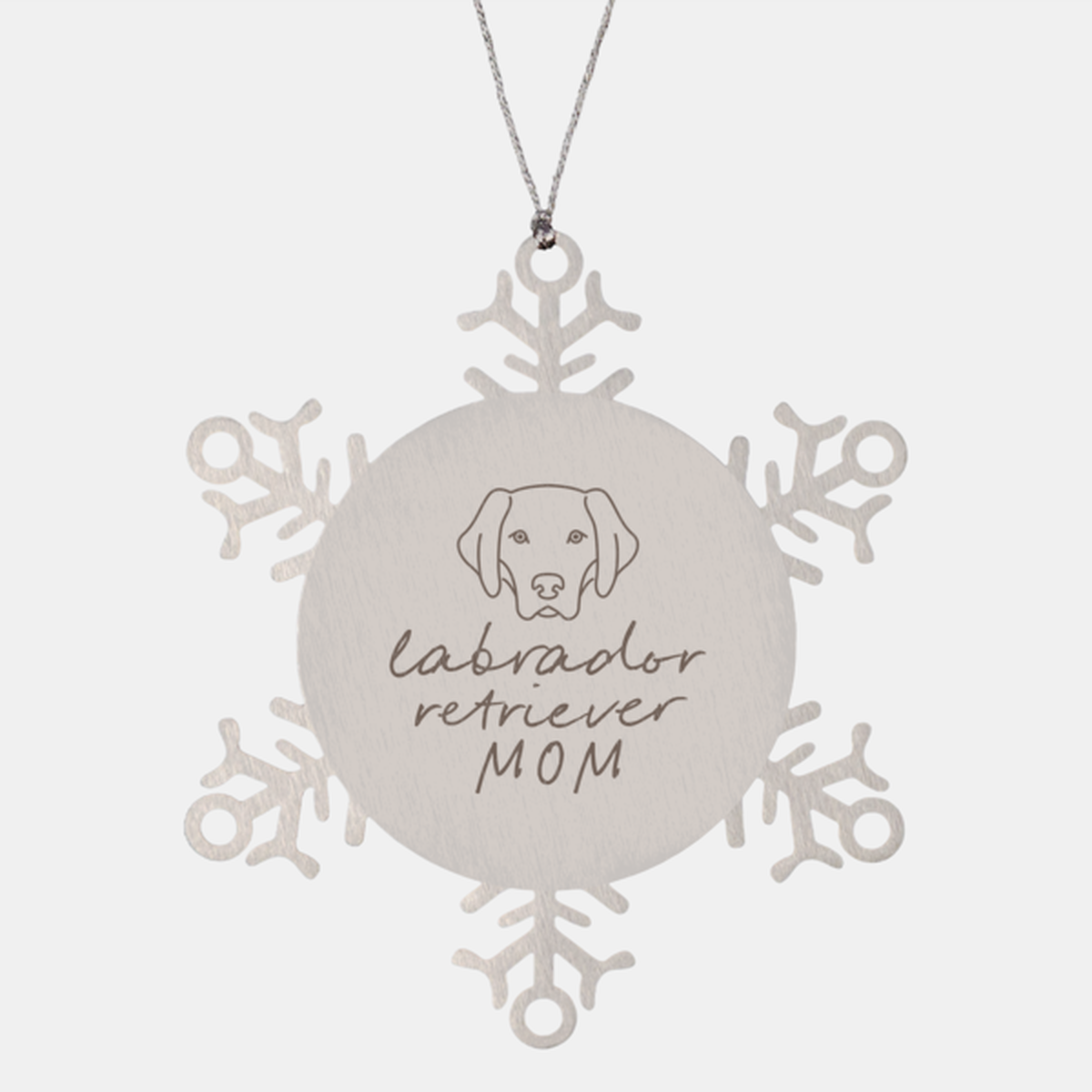 Labrador retriever Dog Mom Ornament, Gifts, Snowflake Ornament, Christmas, Stocking Stuffer