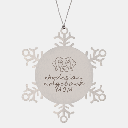 Rhodesian ridgeback Dog Mom Ornament, Gifts, Snowflake Ornament, Christmas, Stocking Stuffer