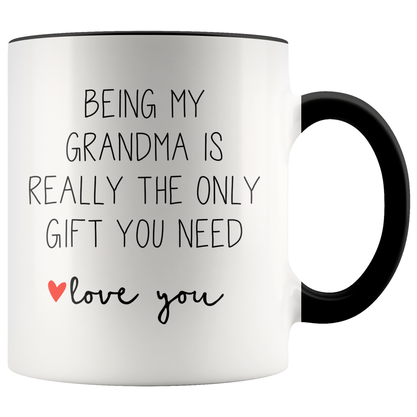 Grandma Gifts, Coffee Mug, Two Tone Accent Cup, Birthday Gift for Men and Women