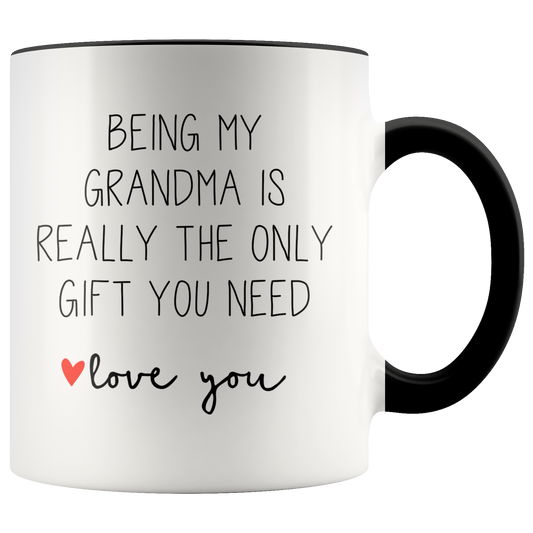 Grandma Gifts, Coffee Mug, Two Tone Accent Cup, Birthday Gift for Men and Women