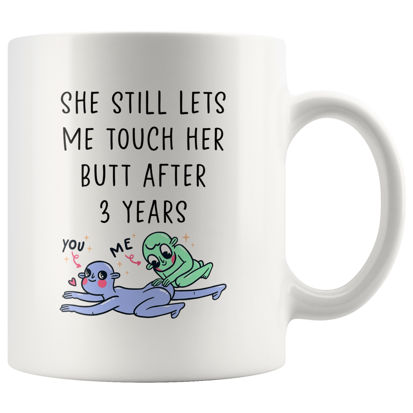 3rd Anniversary Accent Mug, 3 Year Anniversary Gifts, Coffee Mug, Birthday Gifts for Men and Women