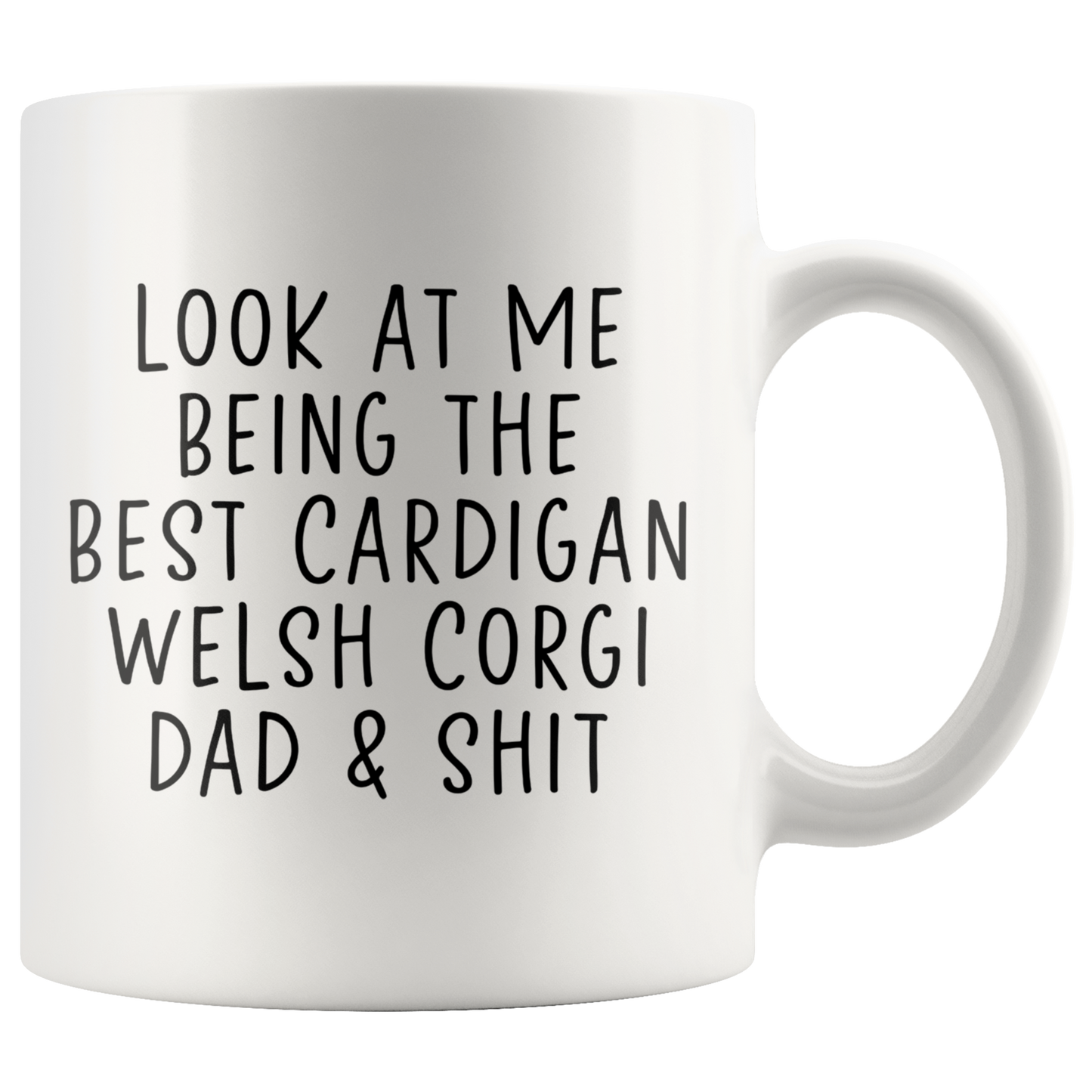 Cardigan Welsh Corgi Dad Gifts, Coffee Mug, Two Tone Accent Cup, Birthday Gift for Men and Women