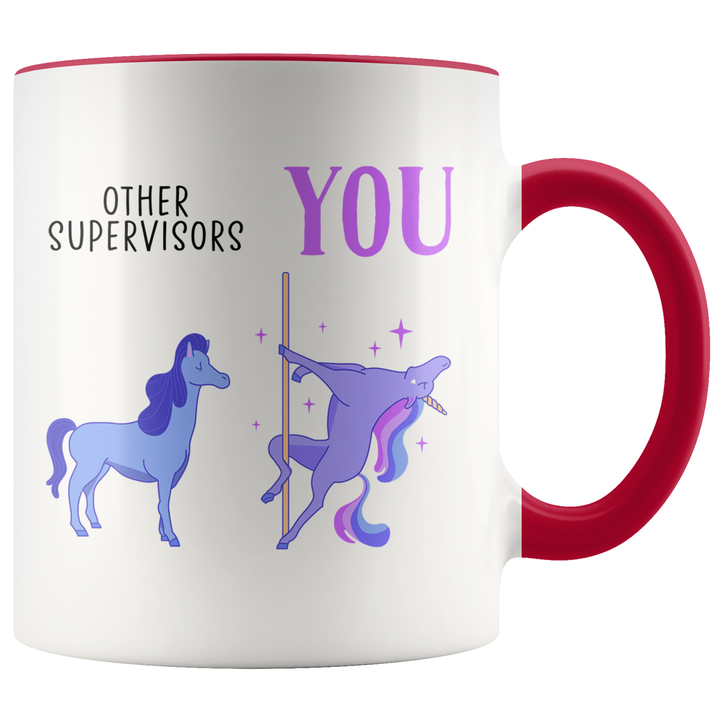 Supervisor Gifts, Coffee Mug, Two Tone Accent Cup, Birthday Gift for Men and Women