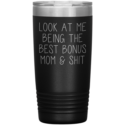 Bonus Mom Tumbler, Step Mom Gifts, Stepmom Coffee Mug, Birthday Gifts for Men and Women