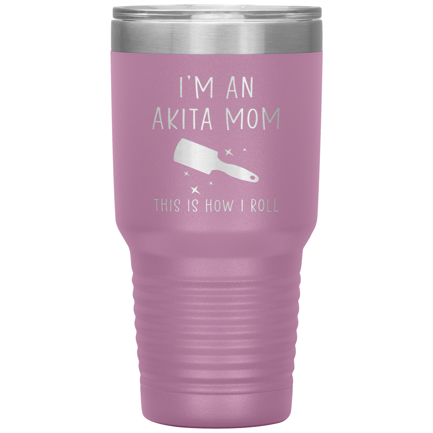 Akita Mom Tumbler, Funny Travel Coffee Mug, Birthday Gifts for Men and Women