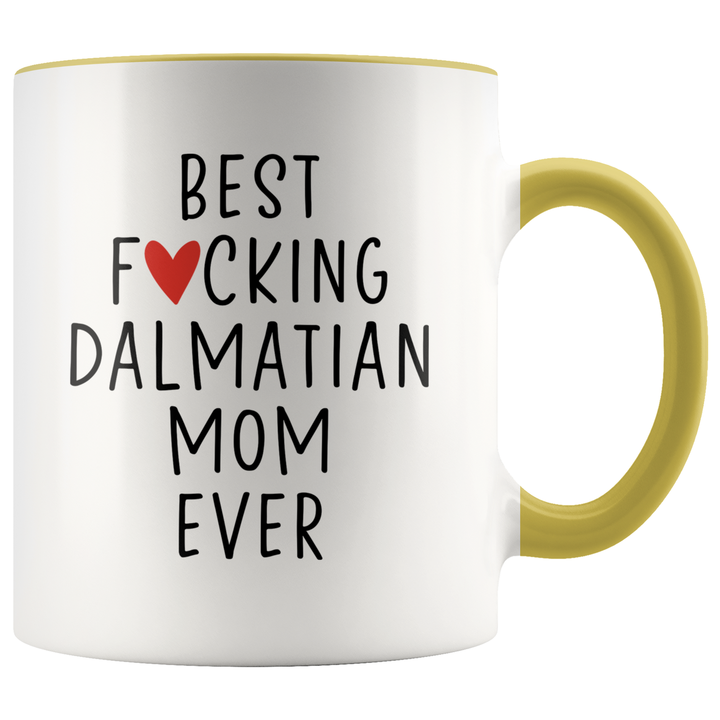 Dalmatian Mom Gifts, Coffee Mug, Two Tone Accent Cup, Birthday Gift for Men and Women