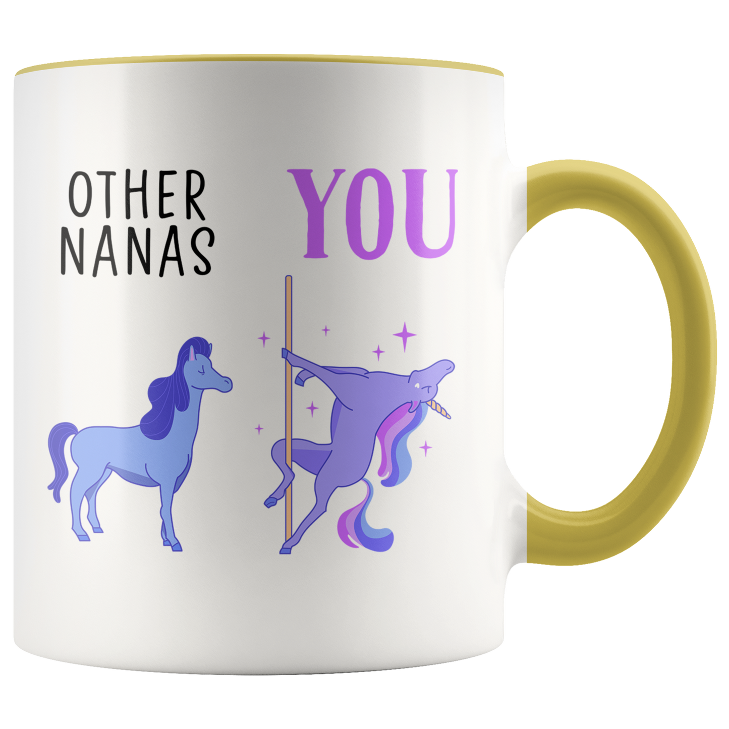 Nana Gifts, Coffee Mug, Two Tone Accent Cup, Birthday Gift for Men and Women