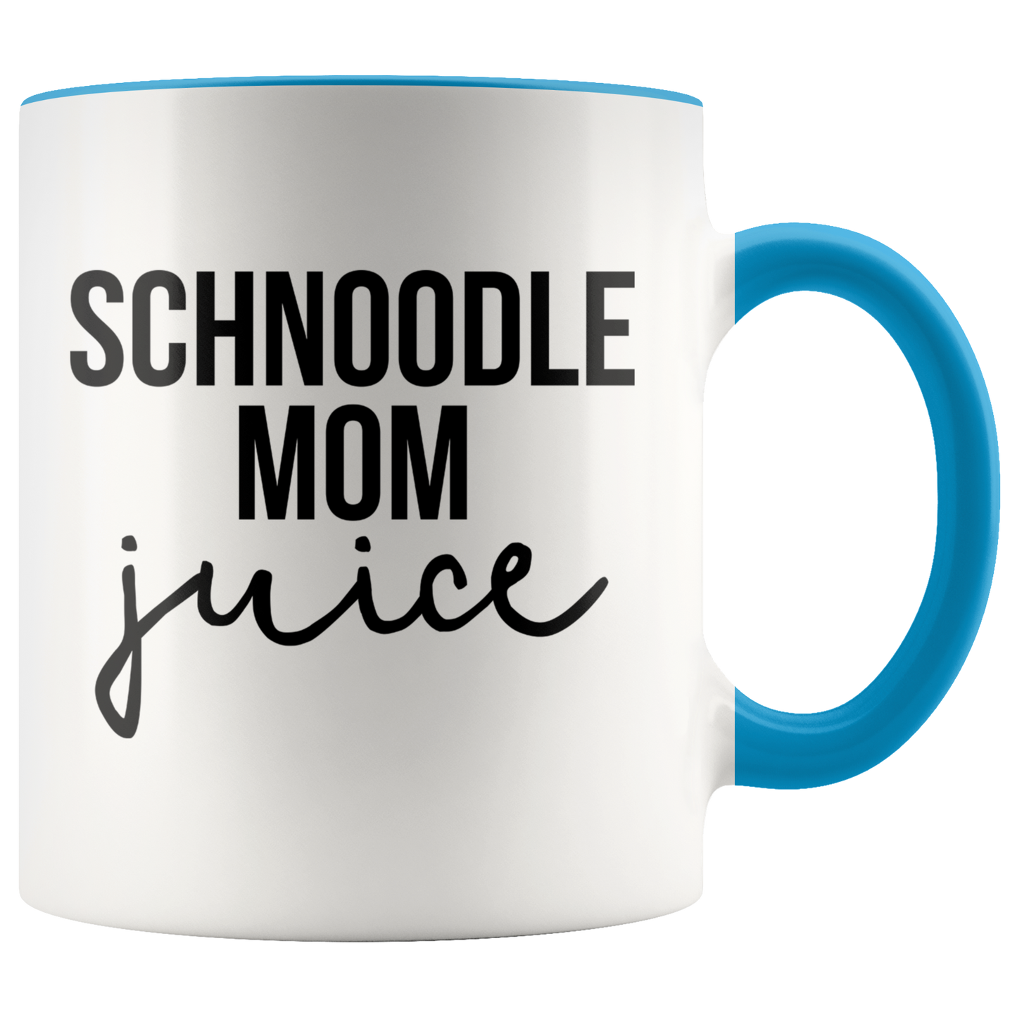 Schnoodle Mom Gifts, Coffee Mug, Two Tone Accent Cup, Birthday Gift for Men and Women