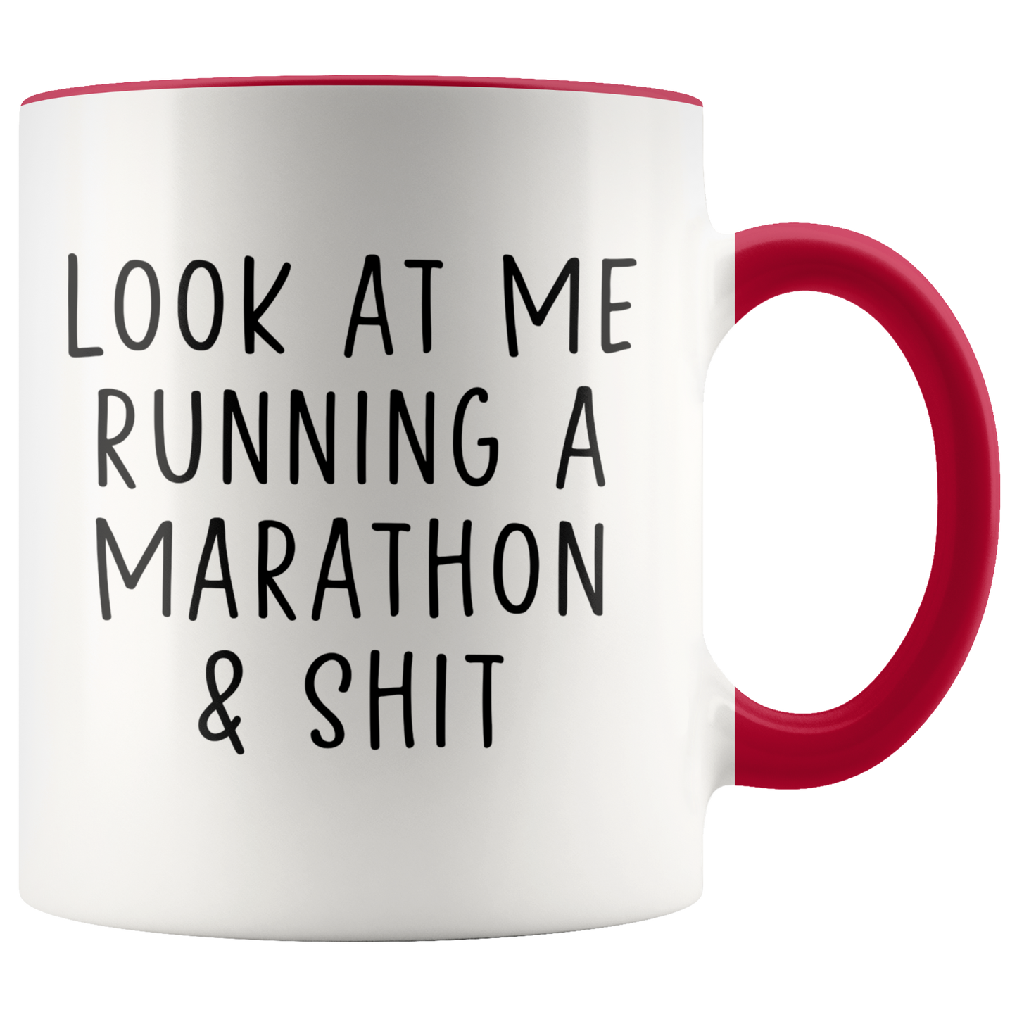 Marathon Runner Gifts, Coffee Mug, Two Tone Accent Cup, Birthday Gift for Men and Women