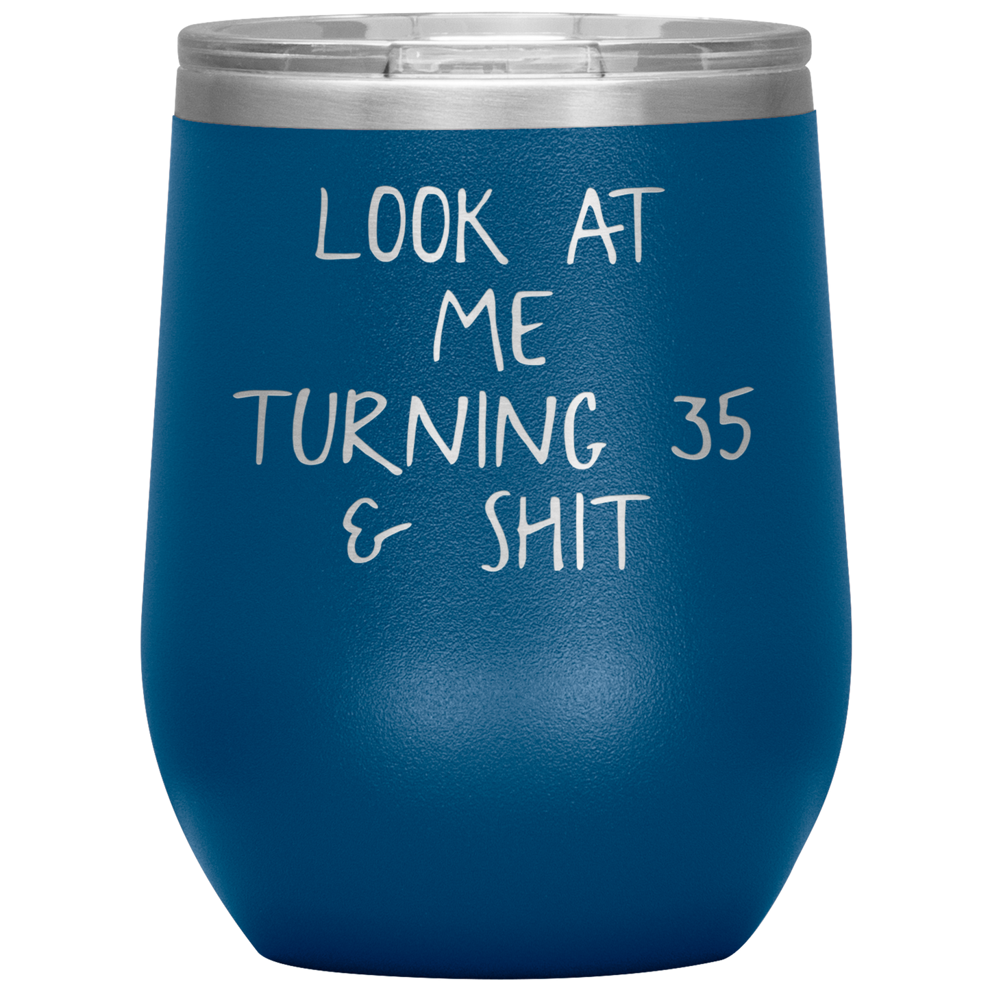 35th Birthday Wine Tumbler, 35th Birthday Gifts, Travel Wine Cup, Birthday Gifts for Men and Women