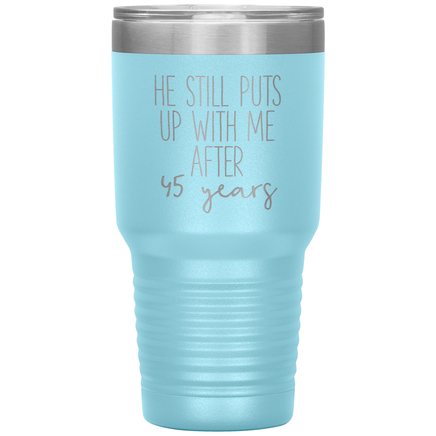 45th Anniversary Tumbler, Funny Travel Coffee Mug, Birthday Gifts for Men and Women