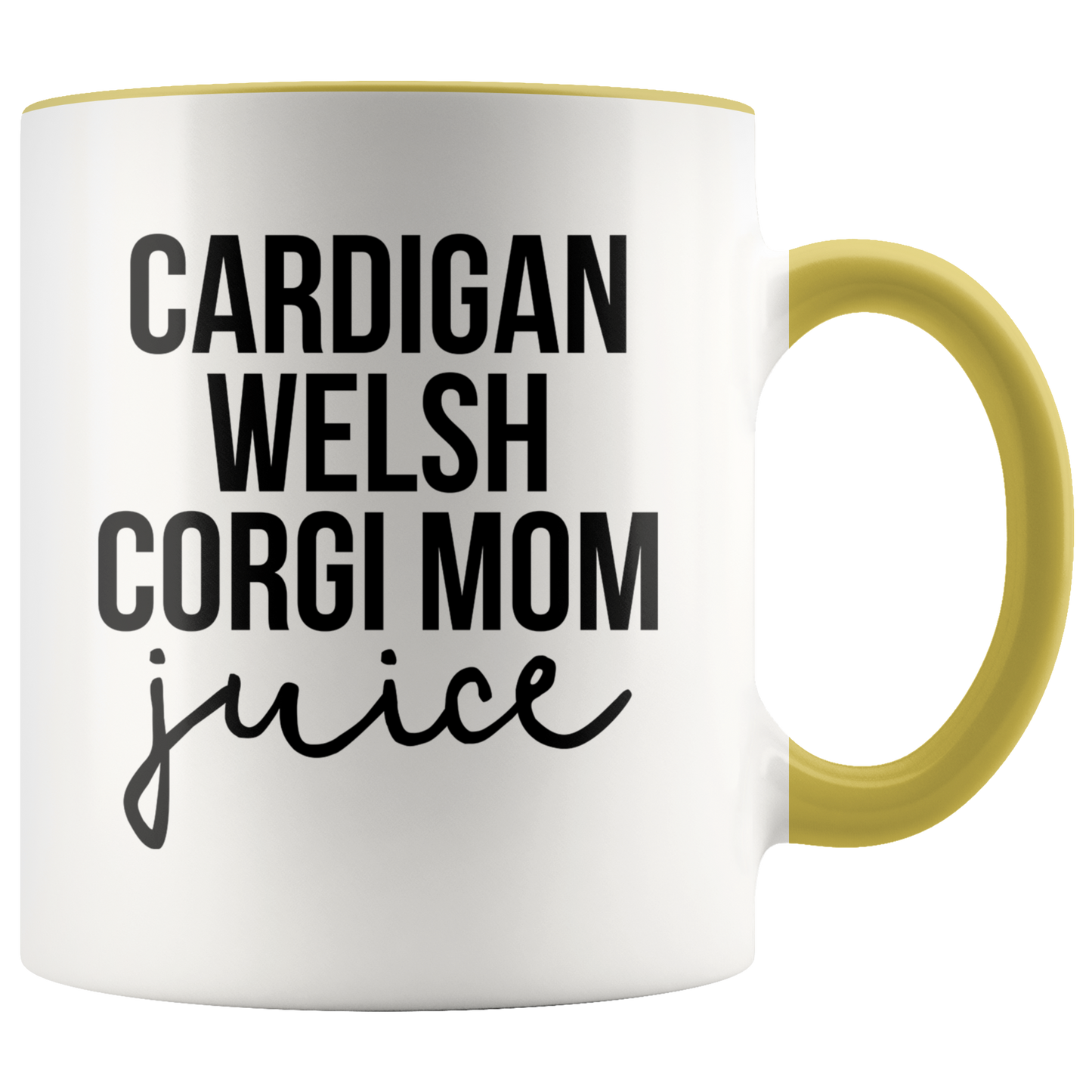 Cardigan Welsh Corgi Mom Gifts, Coffee Mug, Two Tone Accent Cup, Birthday Gift for Men and Women