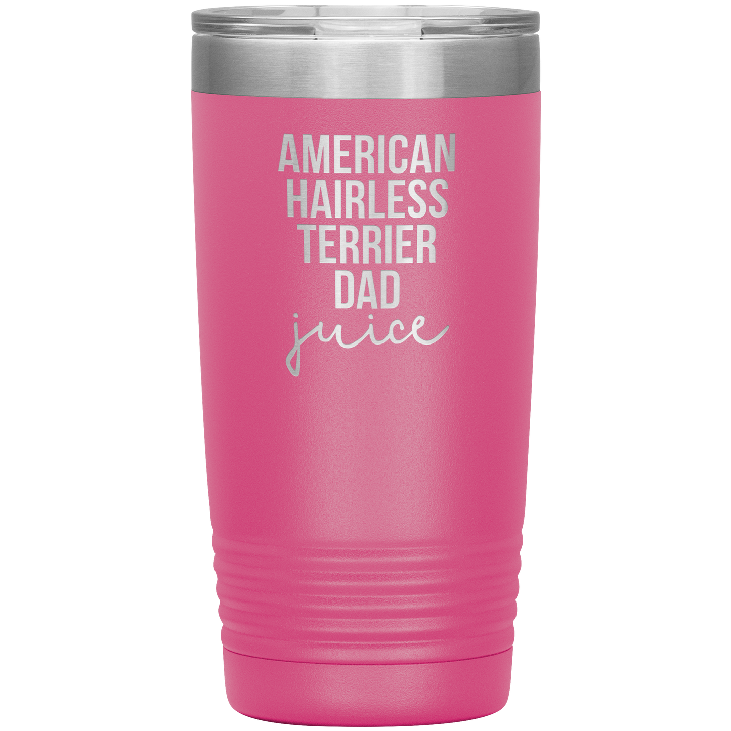 American Hairless Terrier Dad Tumbler, Funny Travel Coffee Mug, Birthday Gifts for Men and Women