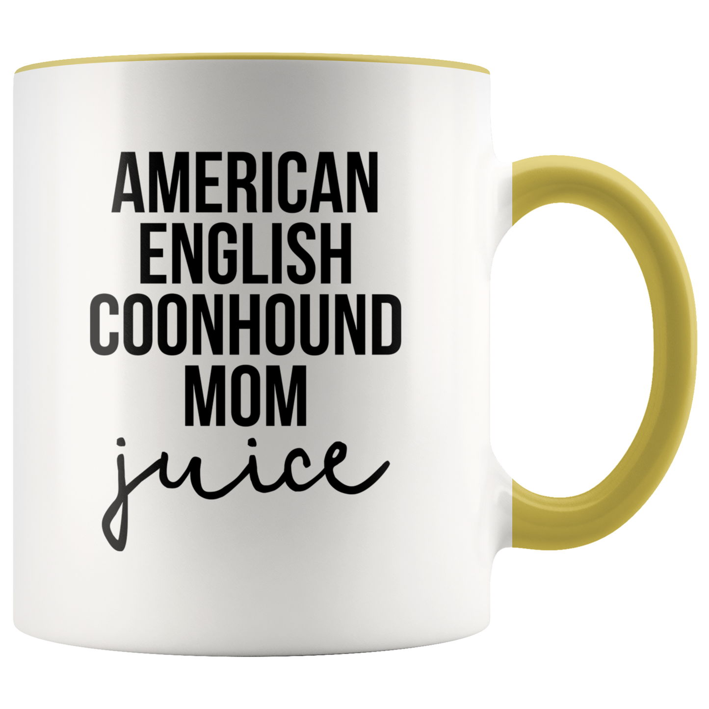 American English Coonhound Mom Gifts, American English Coonhound Mom Coffee Mug, Two Tone Accent Cup, Birthday Gift for Men and Women