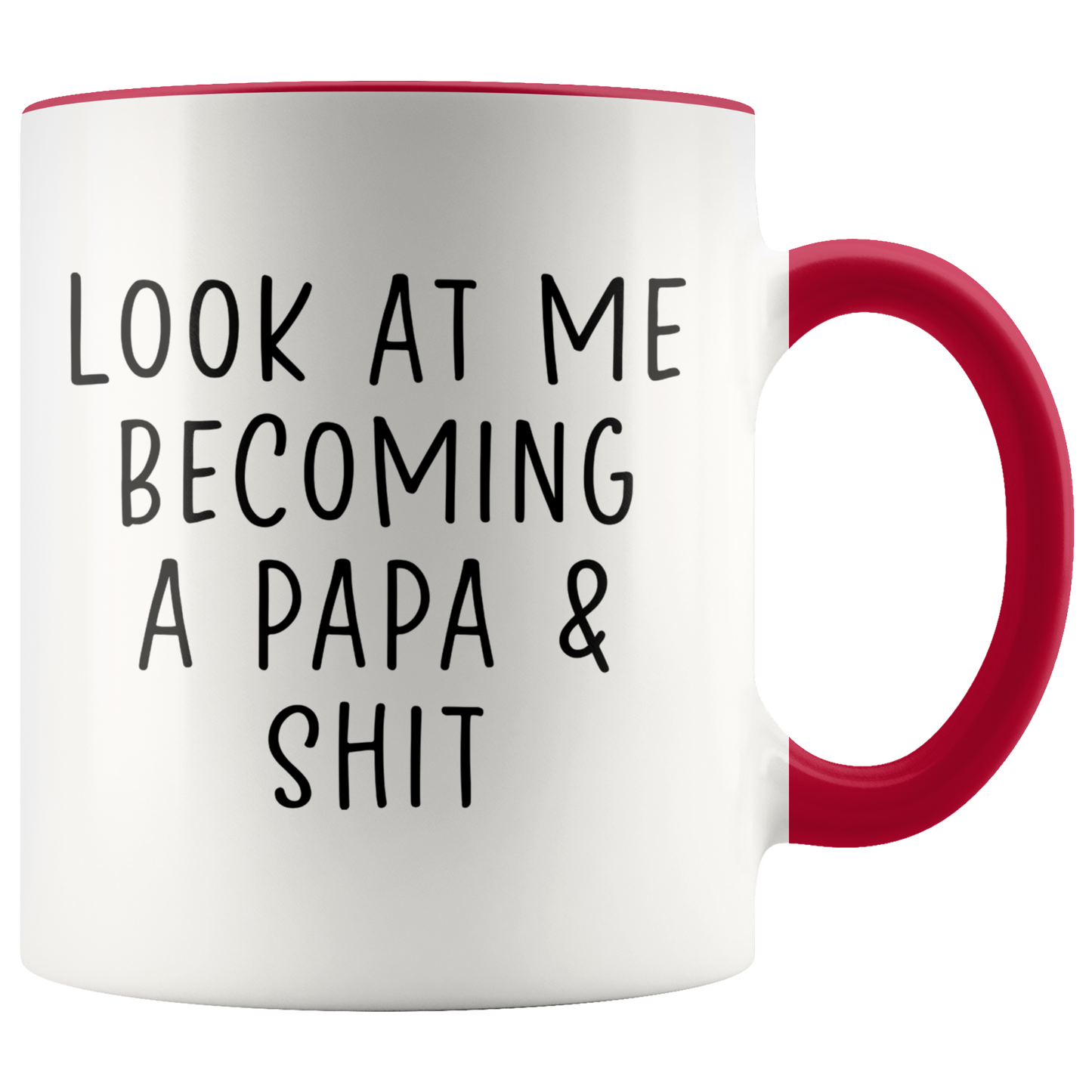 New Papa Gifts, Coffee Mug, Two Tone Accent Cup, Birthday Gift for Men and Women