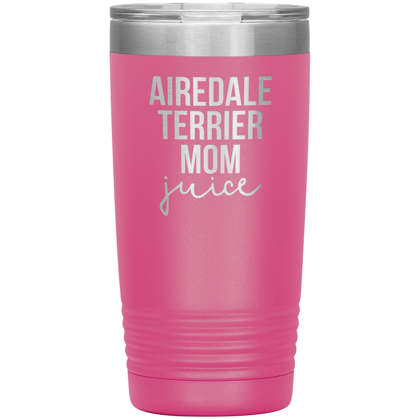 Airedale Terrier Mom Tumbler, Funny Travel Coffee Mug, Birthday Gifts for Men and Women