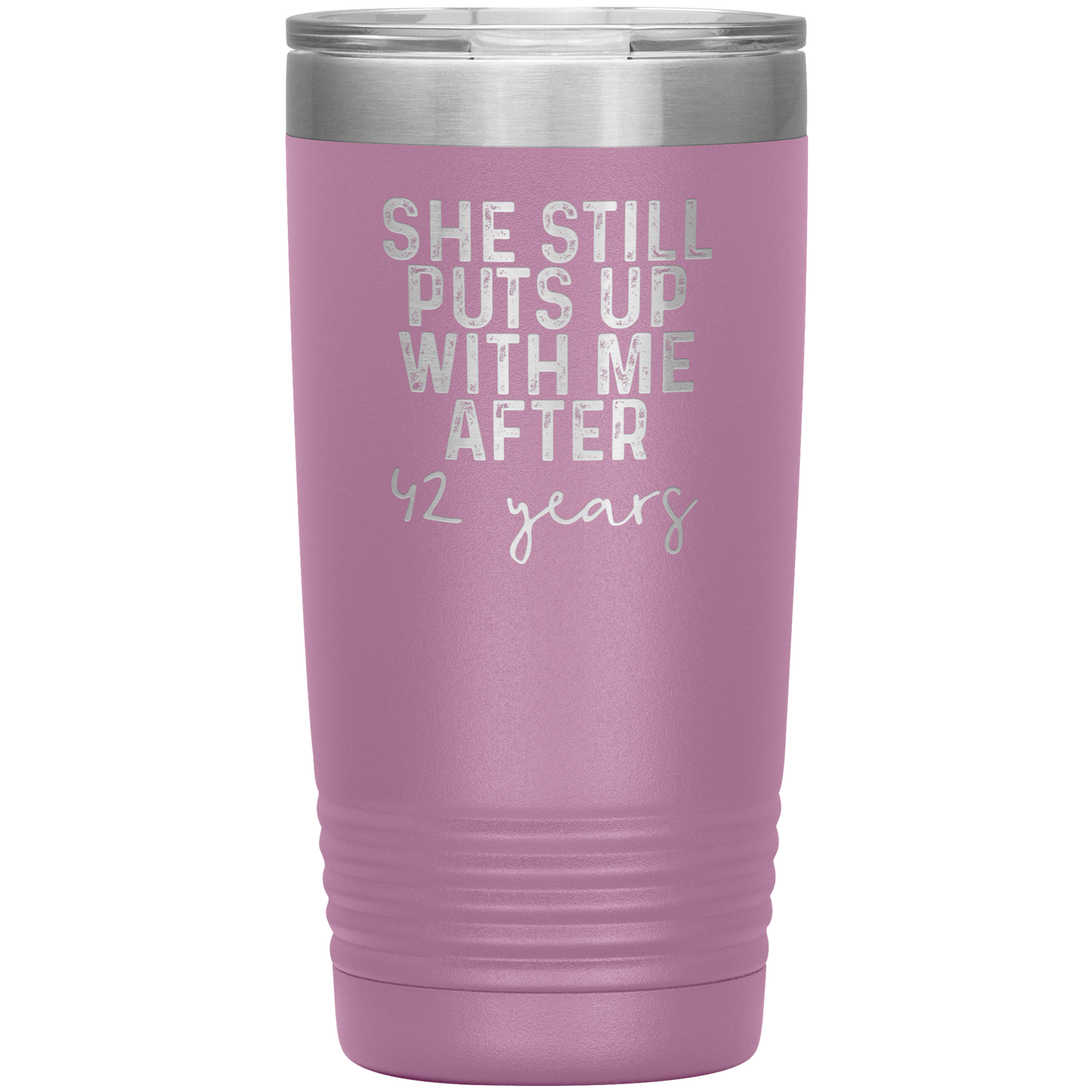 42nd Anniversary Gifts for Husband and Wife, Coffee Mug, Tumbler, Birthday Gifts for Men and Women