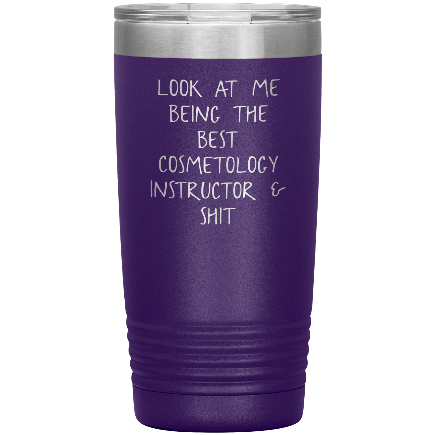 Cosmetology Instructor Tumbler, Funny Cosmetologist Instructor Travel Coffee Mug, Birthday Gifts for Men and Women