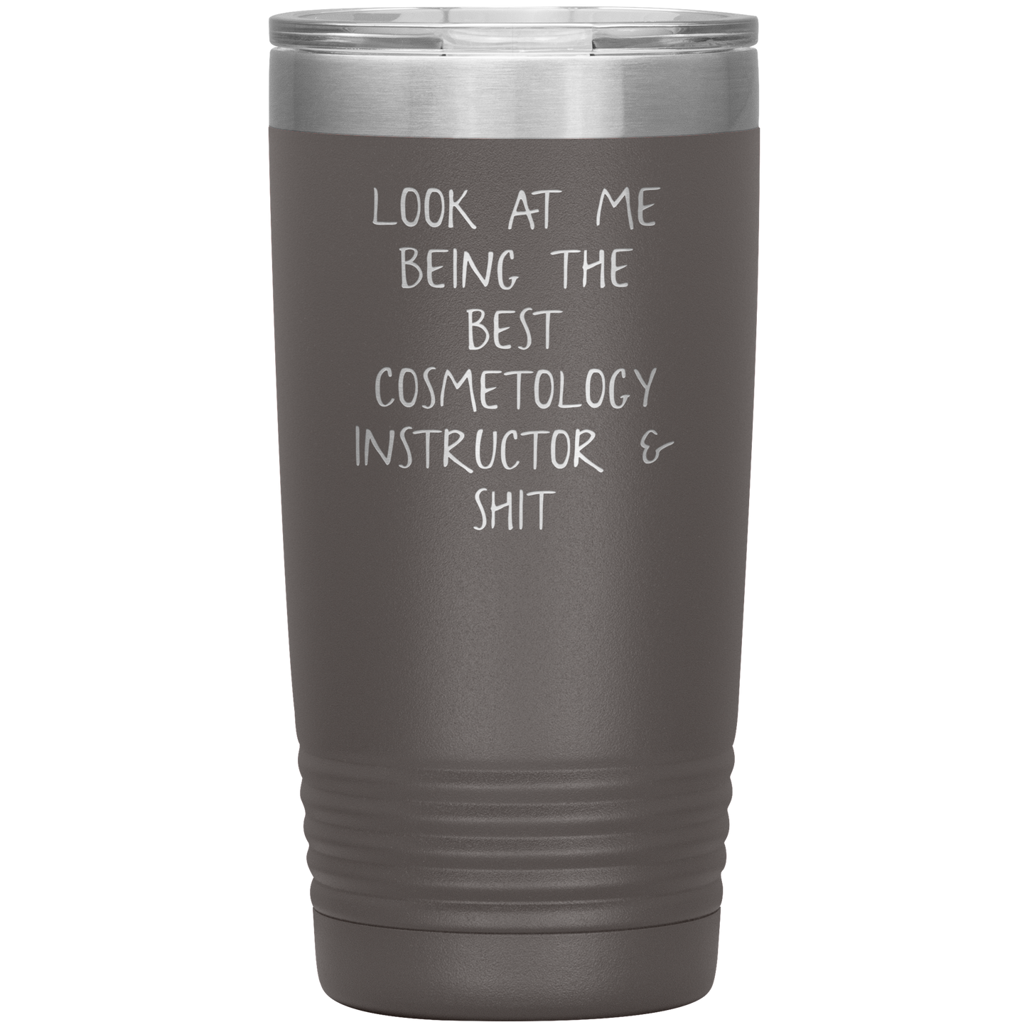 Cosmetology Instructor Tumbler, Funny Cosmetologist Instructor Travel Coffee Mug, Birthday Gifts for Men and Women