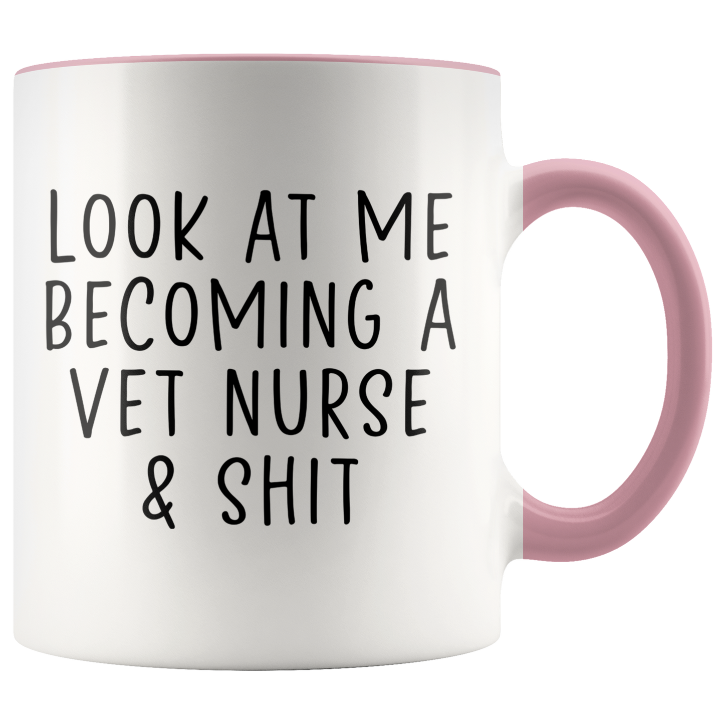 Vet Nurse Gifts, Veterinary Nursing Coffee Mug, Veterinarian Nurse Two Tone Accent Cup, Birthday Gift for Men and Women