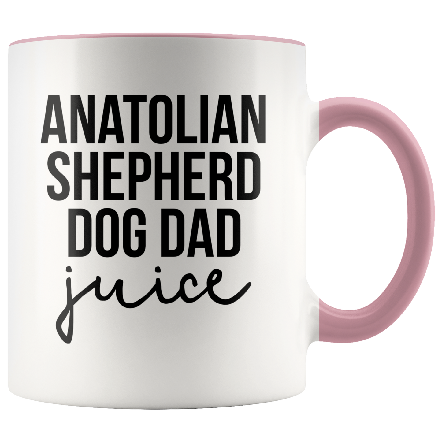 Anatolian Shepherd Dog Dad Gifts, Coffee Mug, Two Tone Accent Cup, Birthday Gift for Men and Women