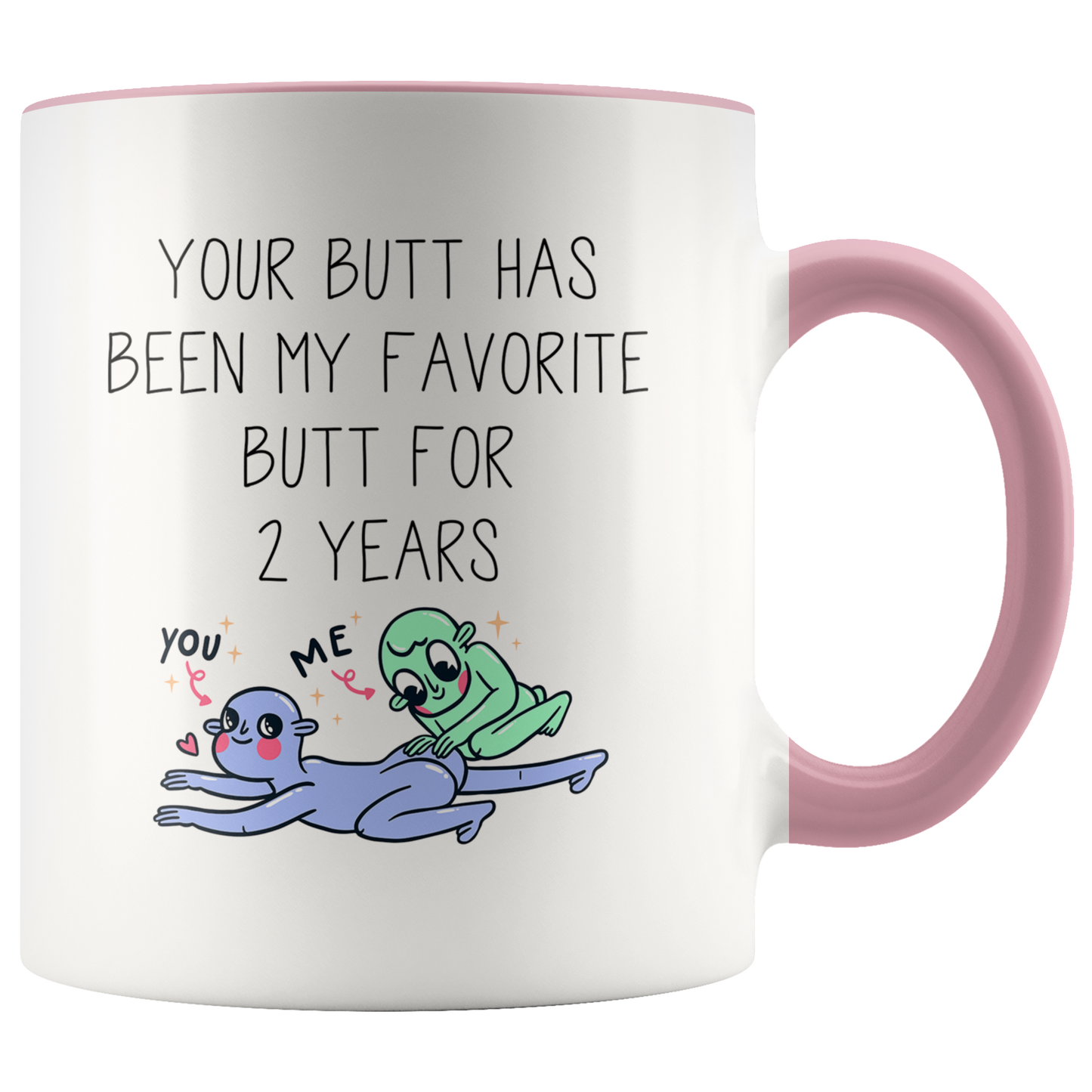 2nd Anniversary Accent Mug, 2 Year Anniversary Gifts, Coffee Mug, Birthday Gifts for Men and Women