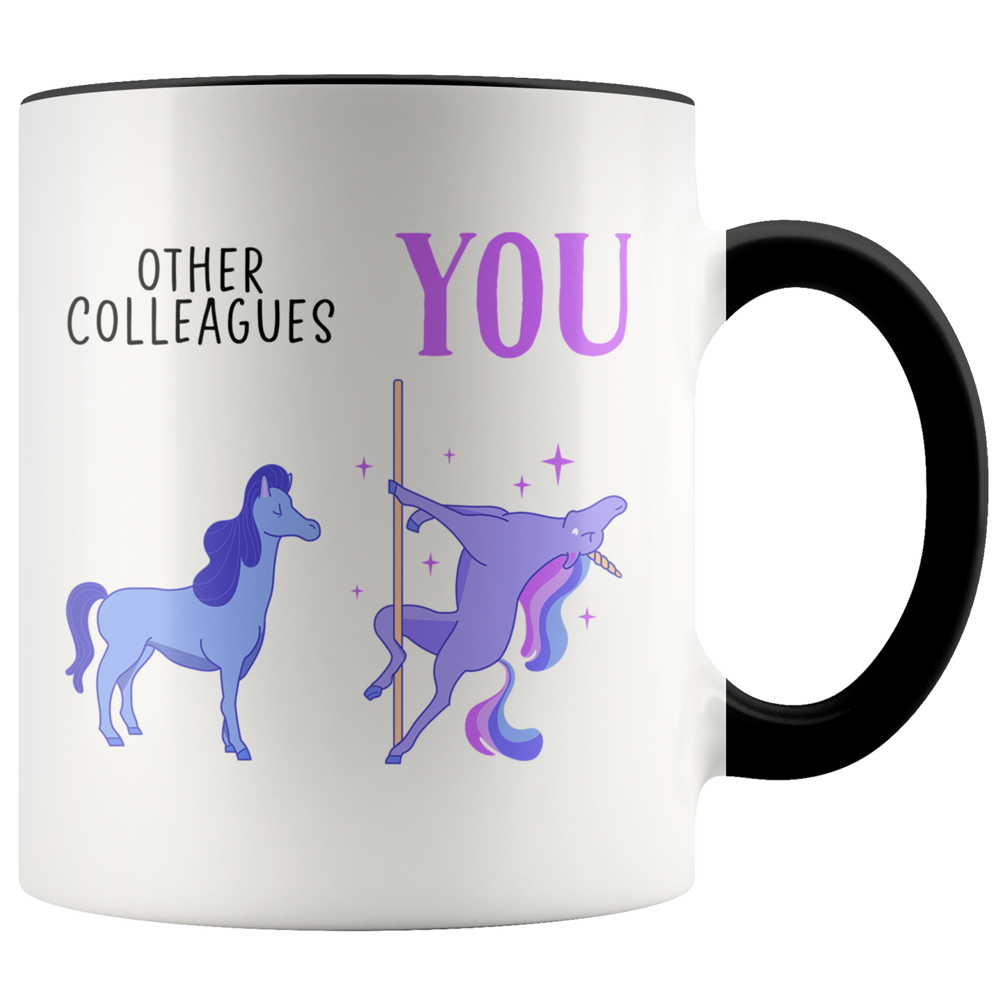 Colleague Gifts, Coffee Mug, Two Tone Accent Cup, Birthday Gift for Men and Women