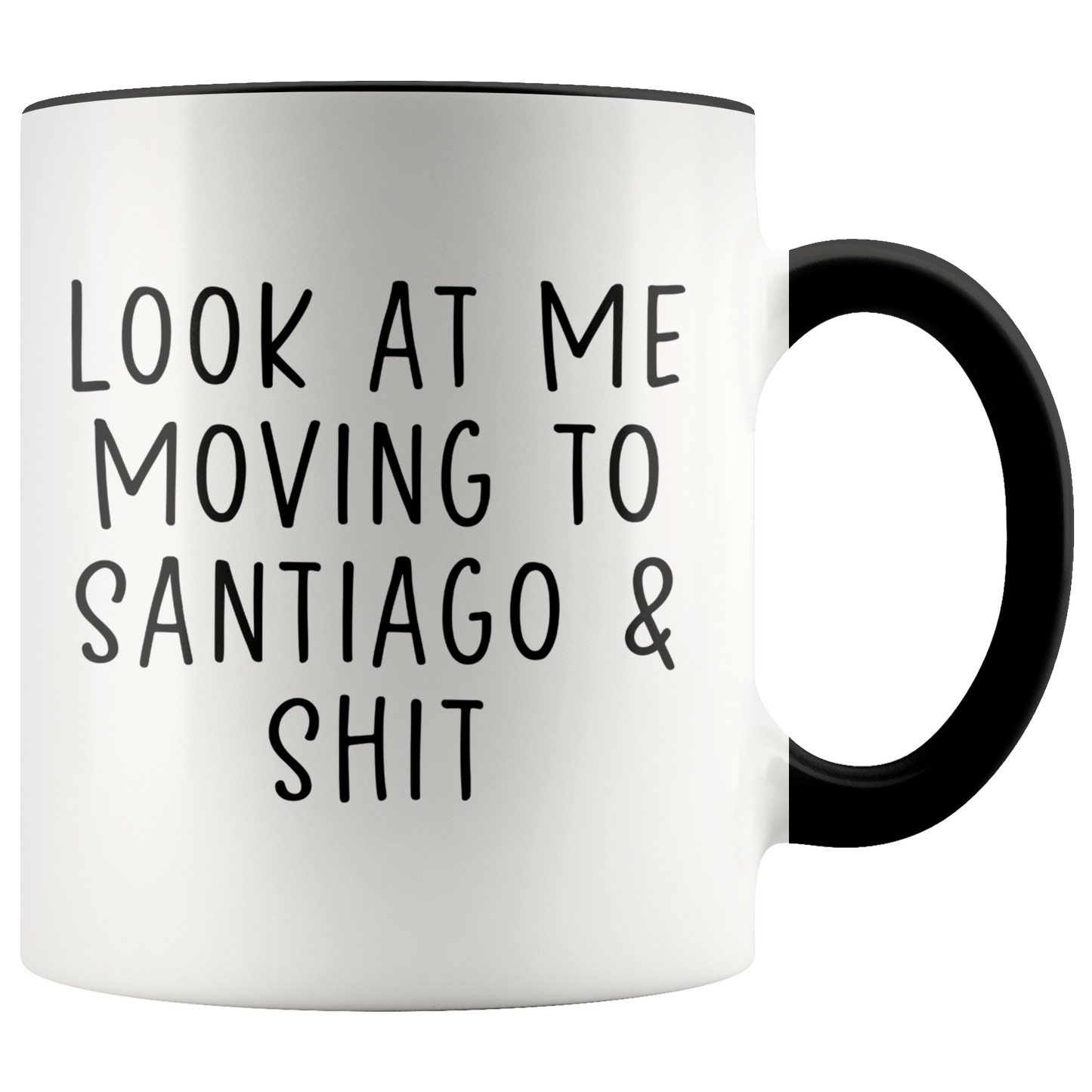 Moving to Santiago Chile Gifts, Coffee Mug, Two Tone Accent Cup, Birthday Gift for Men and Women