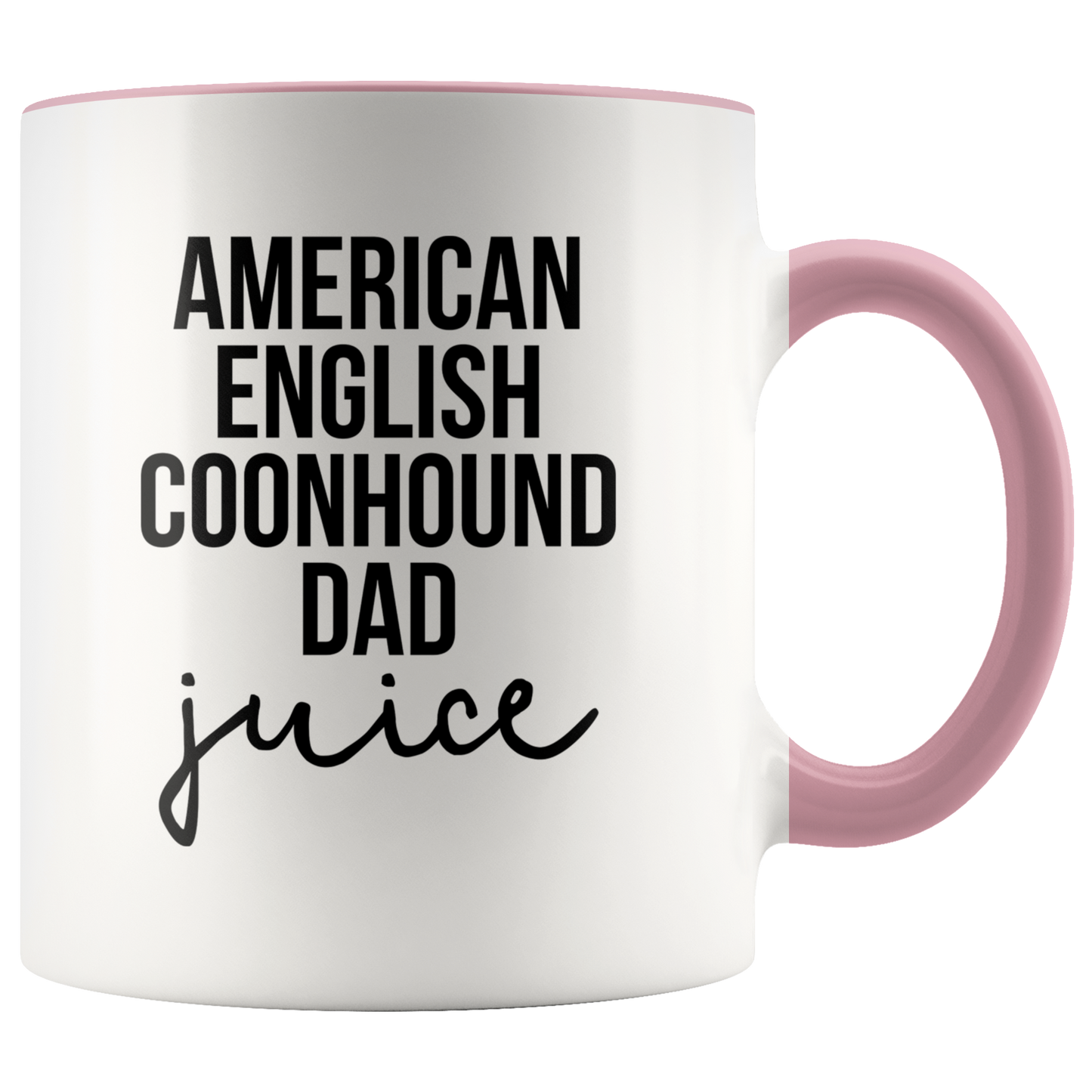 American English Coonhound Dad Gifts, American English Coonhound Dad Coffee Mug, Two Tone Accent Cup, Birthday Gift for Men and Women