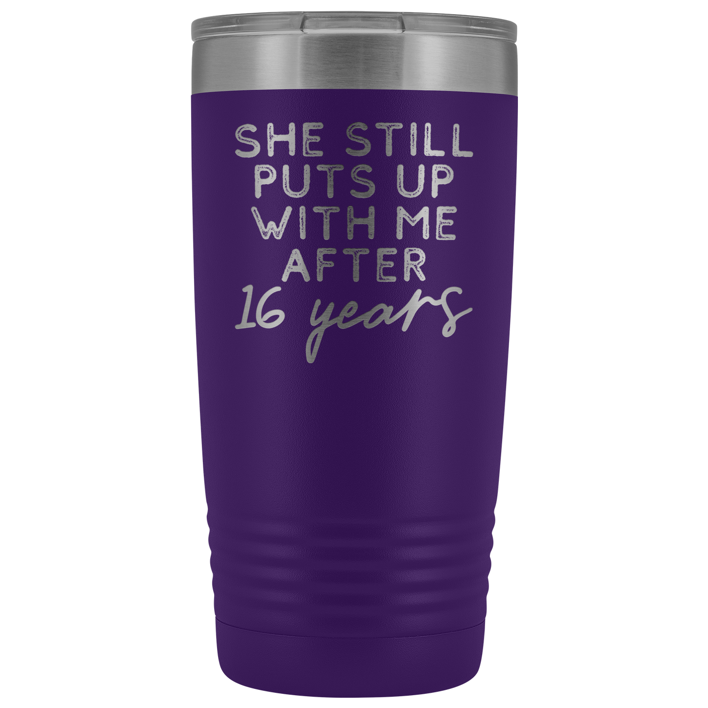 16th Anniversary Gift 16 Year Wedding Anniversary Coffee Mug Funny Husband Tumbler Gifts for Him Anniversary for Men Cup