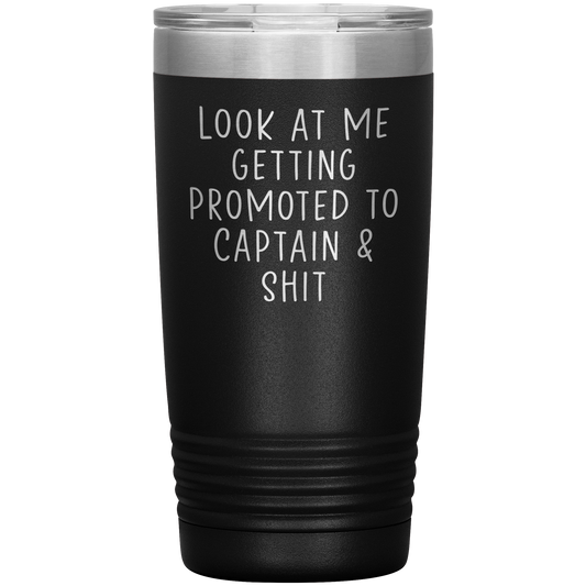 Captain Promotion Tumbler, Captain Promotion Doni, Travel Coffee Mug, Compleanno Regali per Uomini e Donne