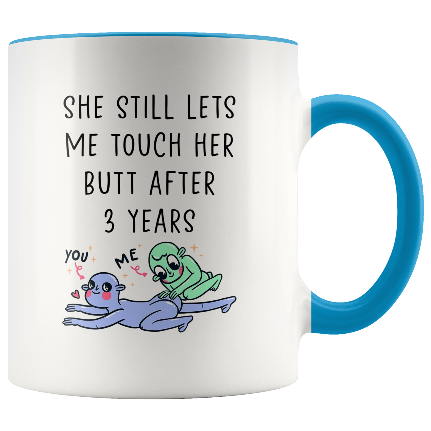 3rd Anniversary Accent Mug, 3 Year Anniversary Gifts, Coffee Mug, Birthday Gifts for Men and Women