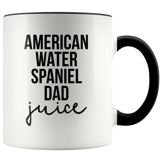 American Water Spaniel Dad Gifts, Coffee Mug, Two Tone Accent Cup, Birthday Gift for Men and Women