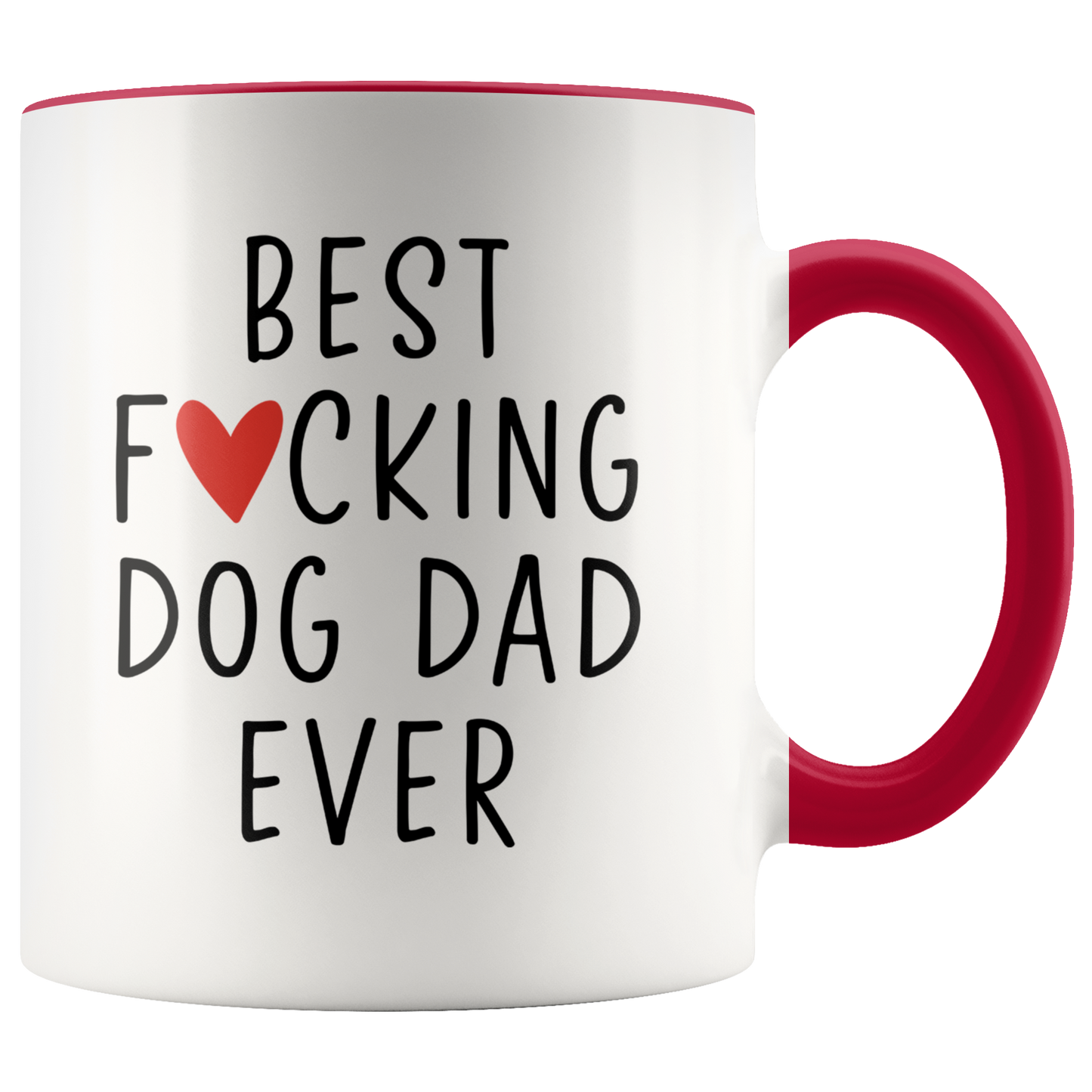 Dog Dad Gifts, Coffee Mug, Two Tone Accent Cup, Birthday Gift for Men and Women