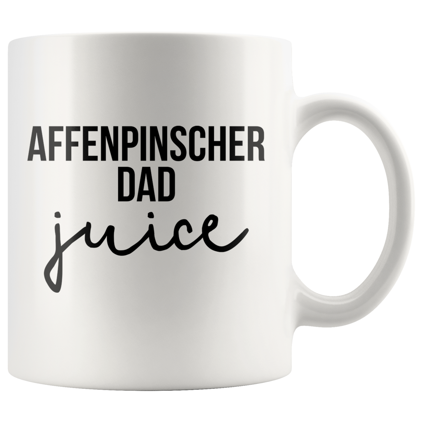 Affenpinscher Dad Gifts, Coffee Mug, Two Tone Accent Cup, Birthday Gift for Men and Women