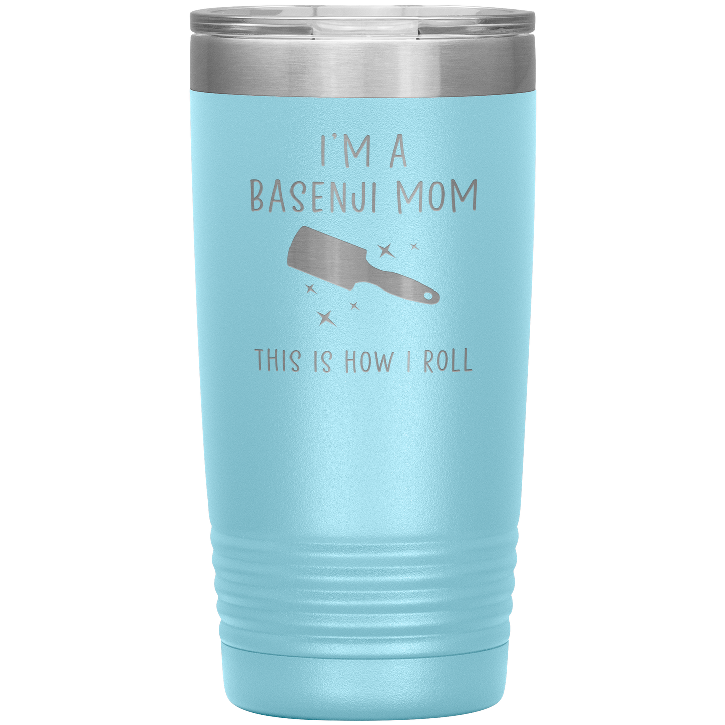 Basenji Mom Tumbler, Funny Travel Coffee Mug, Birthday Gifts for Men and Women