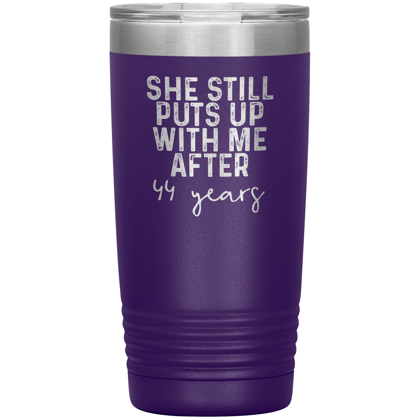 44th Anniversary Gifts for Husband and Wife, Coffee Mug, Tumbler, Birthday Gifts for Men and Women