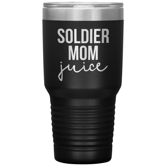 Soldat Maman Tumbler, Soldier Mom Cadeaux, Travel Coffee Mug, Cadeaux d’anniversaire pour les hommes et les femmes