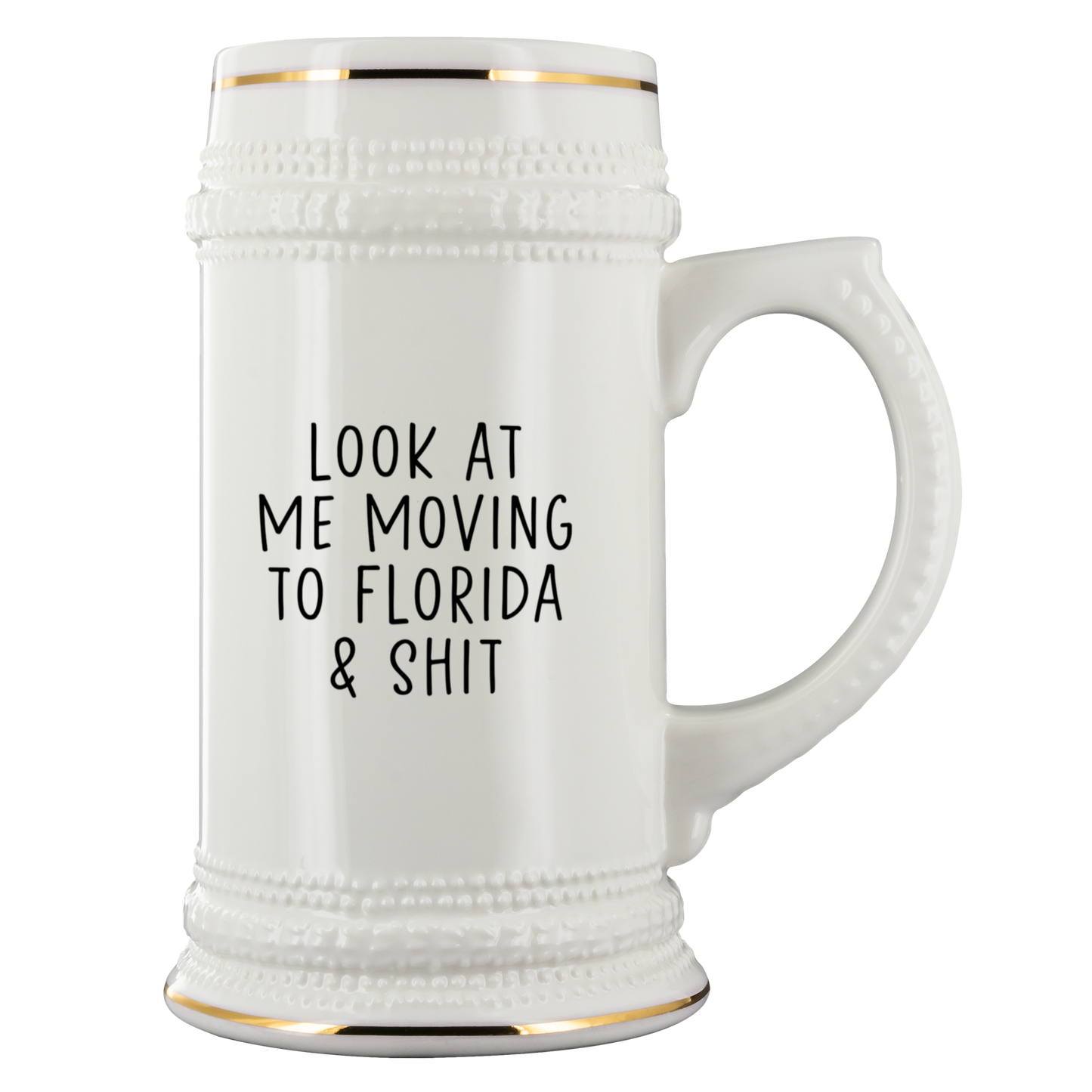 Moving to Florida Beer Stein, Beer Mug, Birthday Gifts for Men and Women