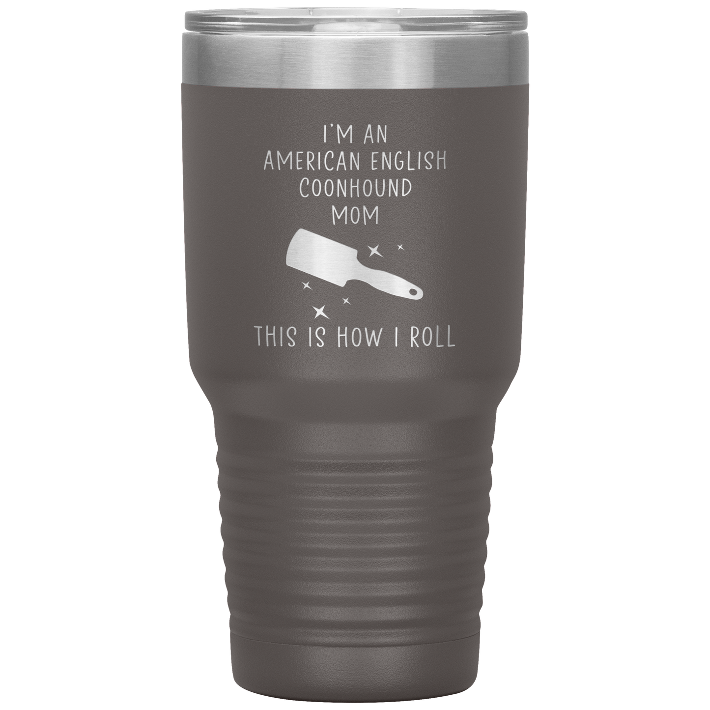 American English Coonhound Mom Tumbler, Funny Travel Coffee Mug, Birthday Gifts for Men and Women