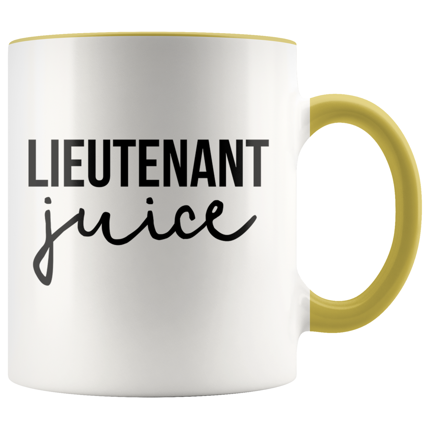 Lieutenant Gifts, Coffee Mug, Two Tone Accent Cup, Birthday Gift for Men and Women